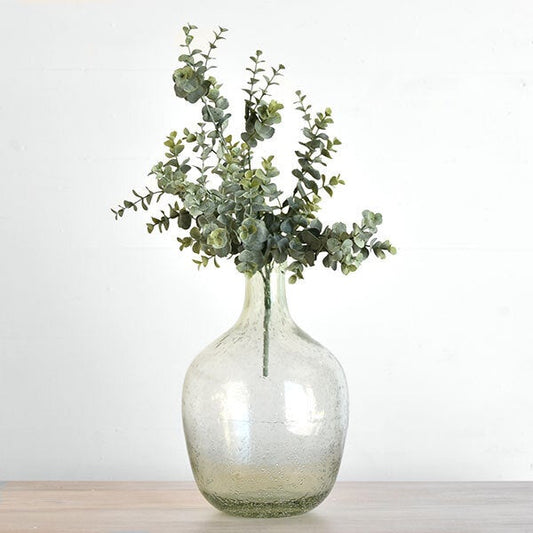 11.25″ LIGHT GREY GREEN GLASS VASE