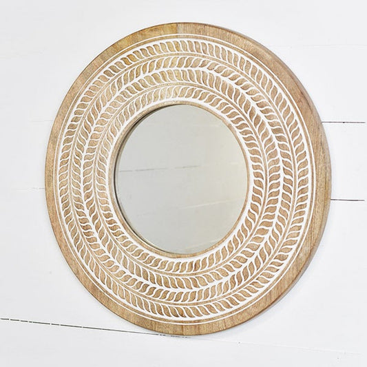 ROUND CARVED MIRROR