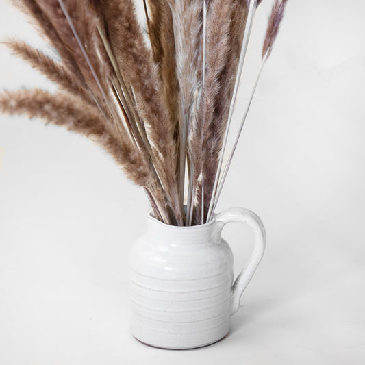 5" WHITE RIB PITCHER